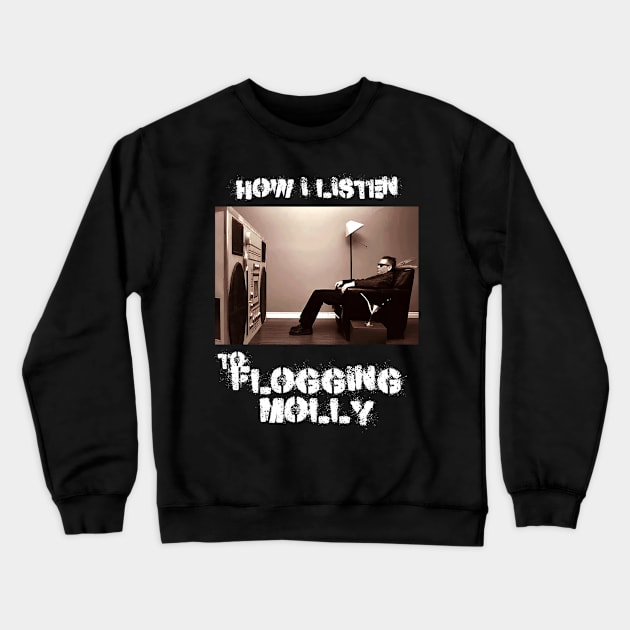 how i listen molly Crewneck Sweatshirt by debaleng